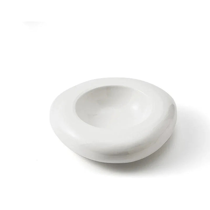 Ceramic Insulation Plate White Irregular Cold Dish Plate for Cuisine | Bowlift