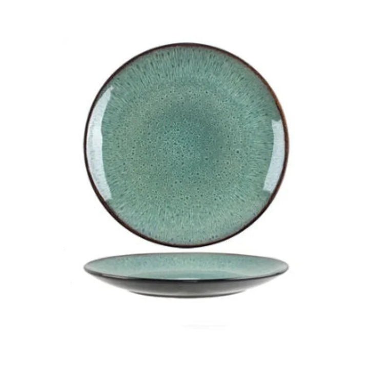 Ceramic Steak Plate Pasta Dish Bowl Cup Kitchen Dinnerware in Green | Bowlift