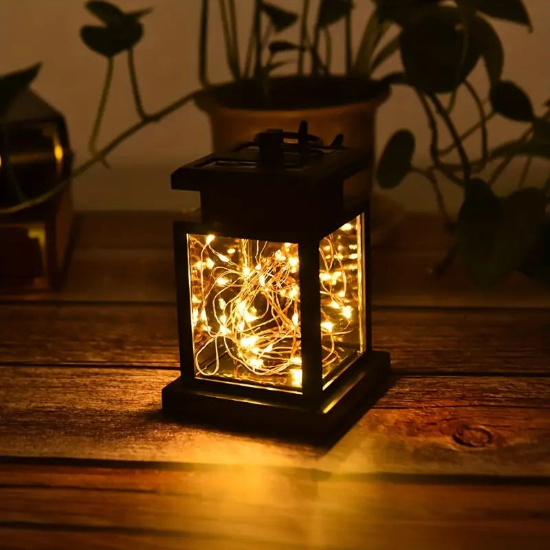 BowLift | Solar LED Lantern with Light Wire and Hanging Clip – Waterproof Garden Lighting for Terrace and Balcony