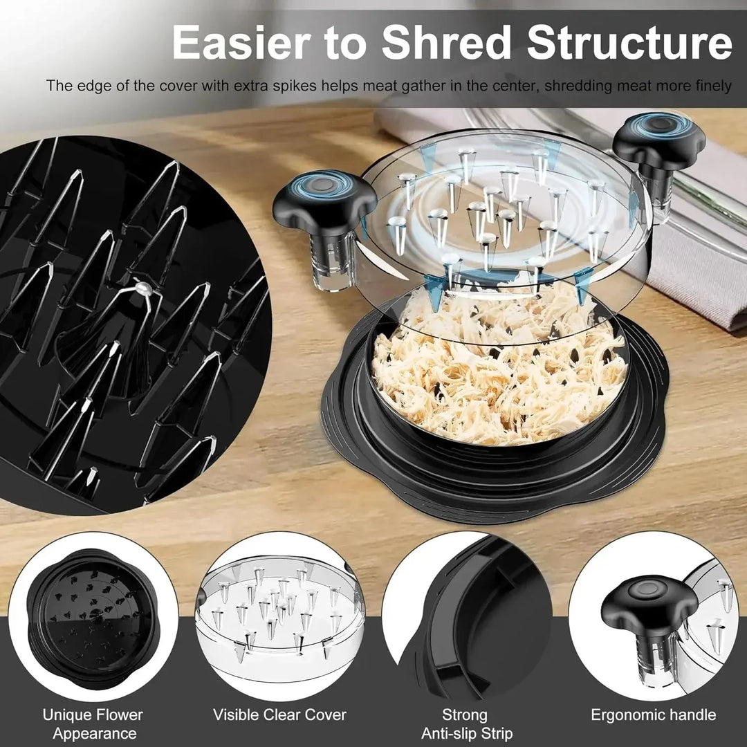 Chicken Shredder Tool Meat Mincing Grinder Machine with Lid | Bowlift