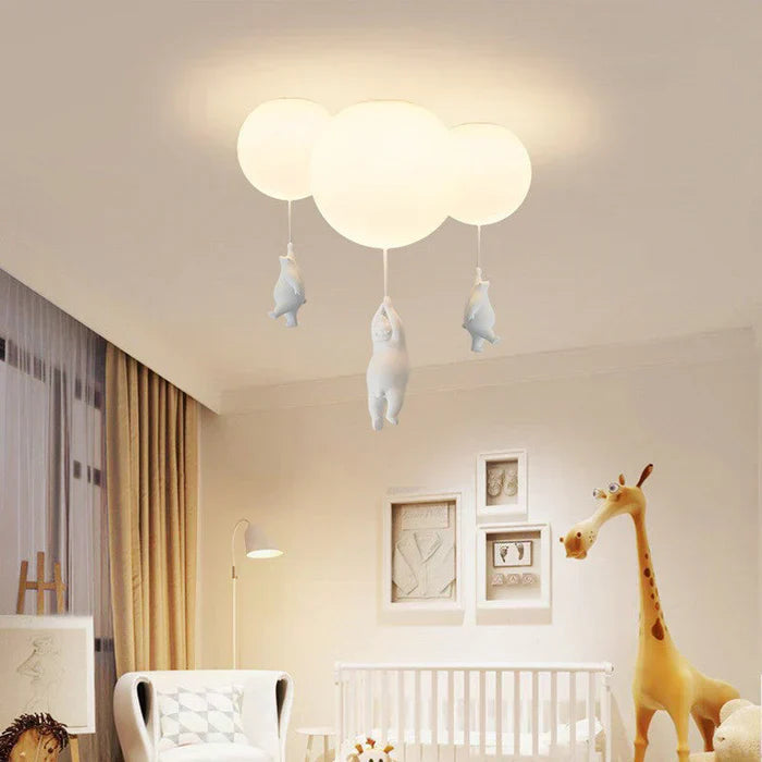 BowLift | Children's Ceiling Lamp with Bear and Balloon - CloudBear