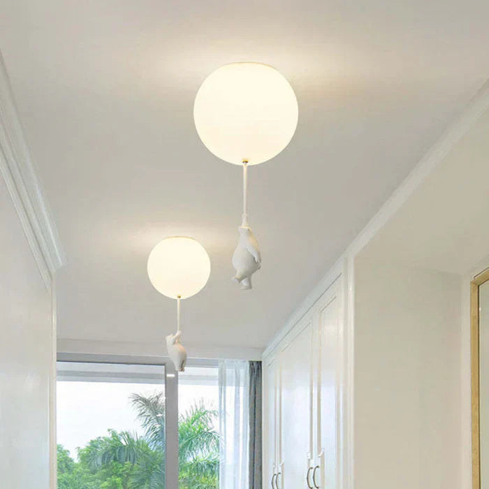 BowLift | Children's Ceiling Lamp with Bear and Balloon - CloudBear