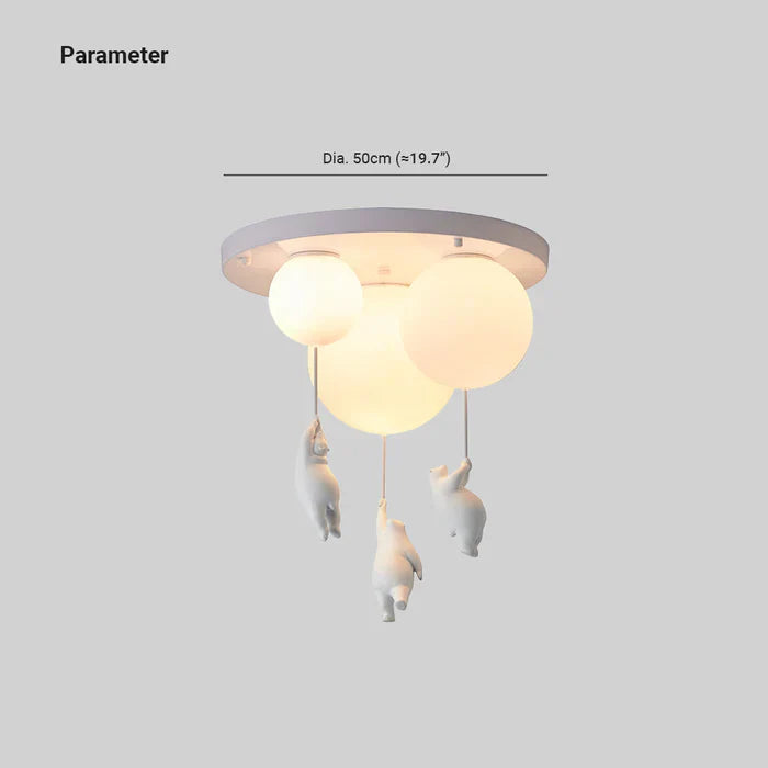 BowLift | Children's Ceiling Lamp with Bear and Balloon - CloudBear