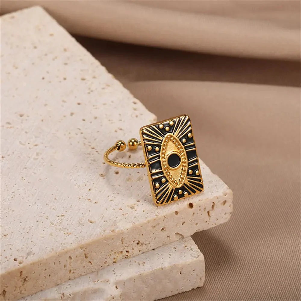 BowLift | Classy Evil Eye Heart & Rectangle Rings