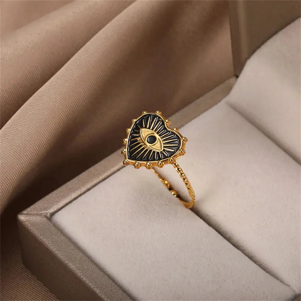 BowLift | Classy Evil Eye Heart & Rectangle Rings