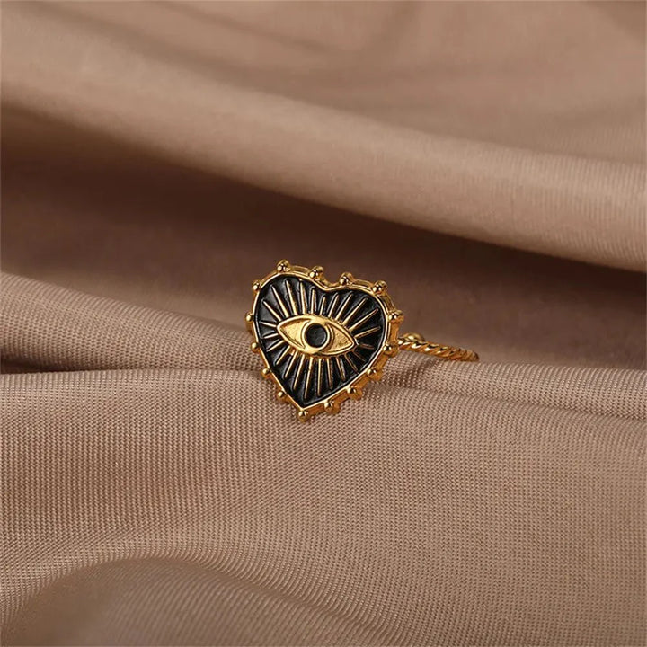 BowLift | Classy Evil Eye Heart & Rectangle Rings