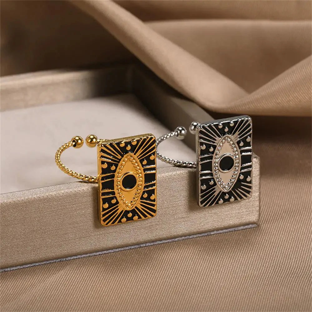 BowLift | Classy Evil Eye Heart & Rectangle Rings