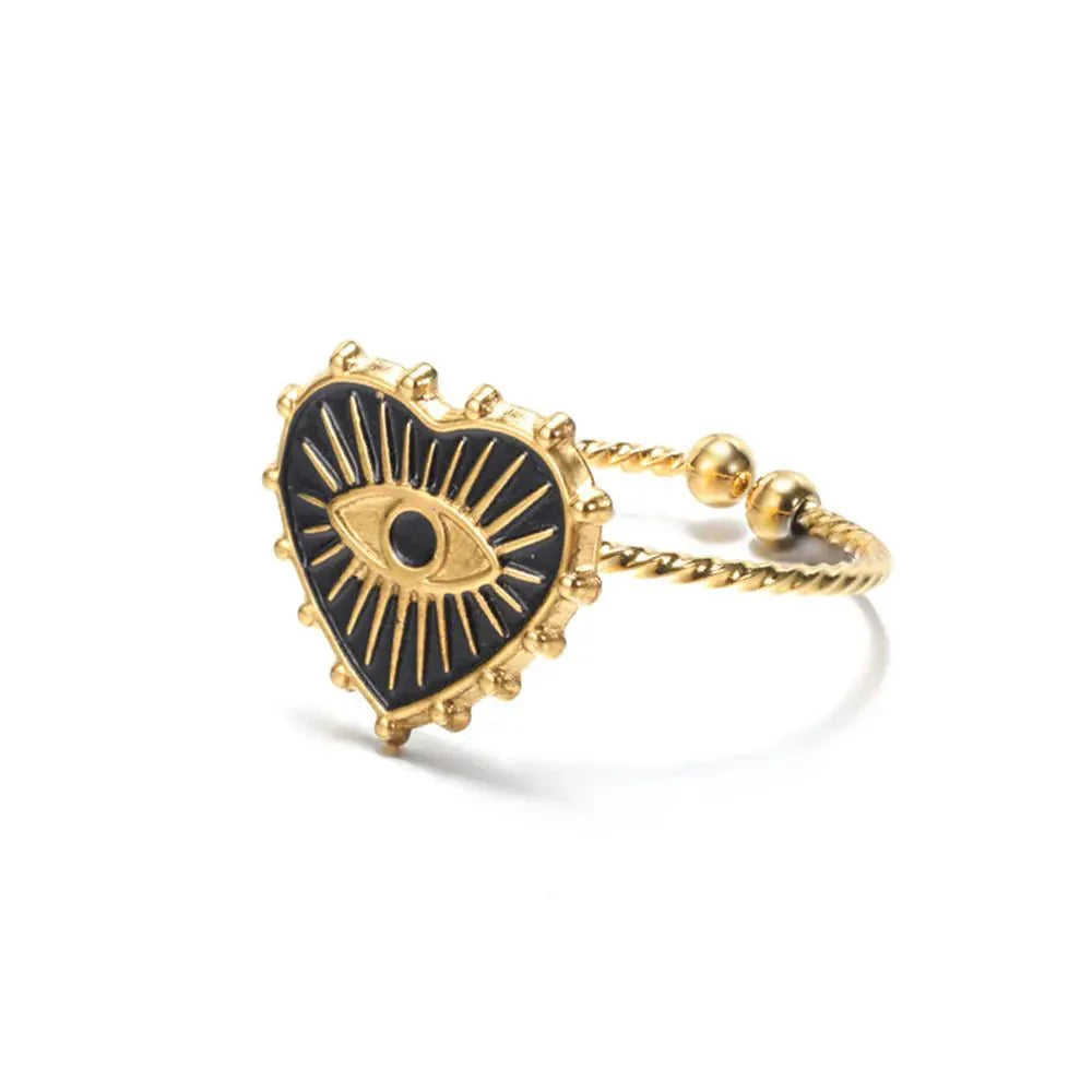 BowLift | Classy Evil Eye Heart & Rectangle Rings