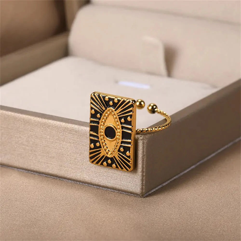 BowLift | Classy Evil Eye Heart & Rectangle Rings