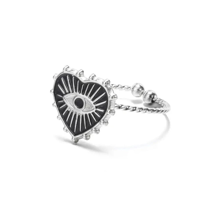 BowLift | Classy Evil Eye Heart & Rectangle Rings