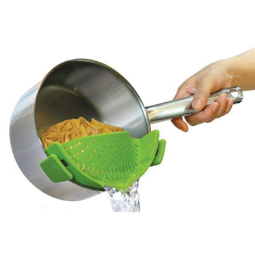 BowLift | Kitchen Pan Strainer Clip-on Silicone Pasta