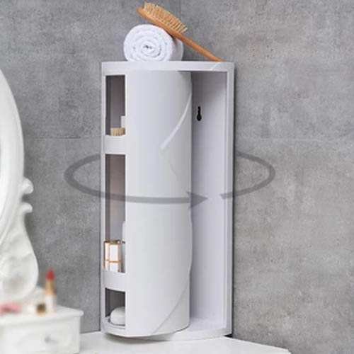 Rotating Corner Cosmetic Accessories Shelf Bathroom Shelf Bowlift