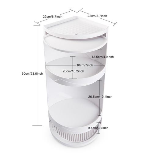 Rotating Corner Cosmetic Accessories Shelf Bathroom Shelf Bowlift