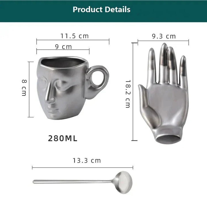 BowLift | Coffee Cup Set with Minimalist Face Shape