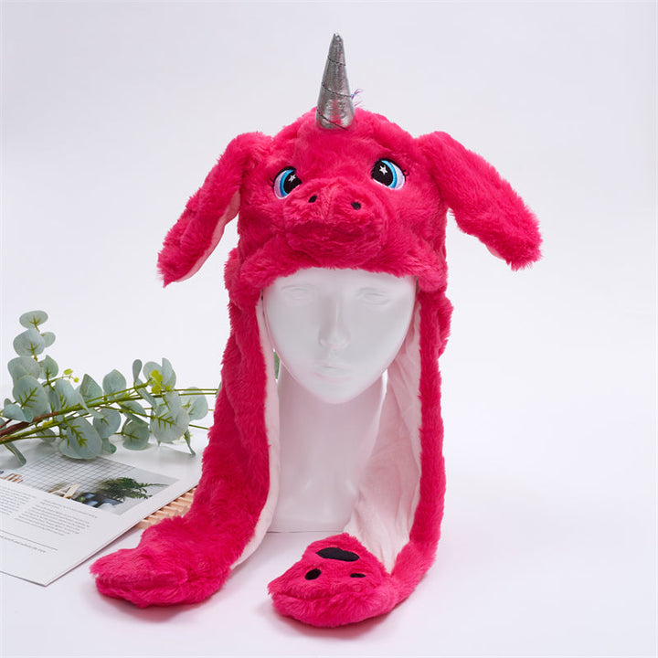 BowLift | BunnyBounce Plush Hat with Moving Ears for Kids & Adults