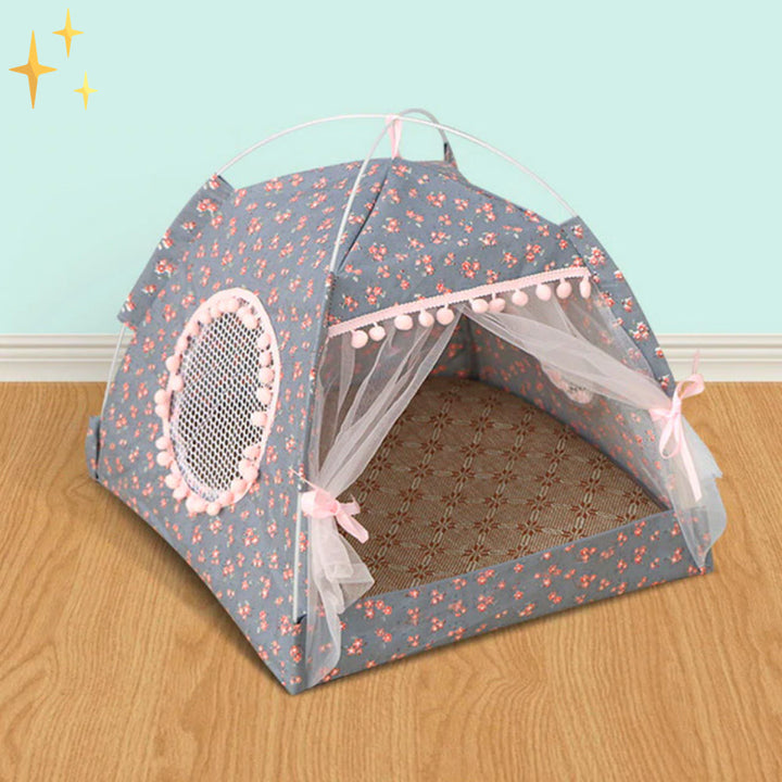 Cute Pet Tent with Curtains - PetTent Bowlift