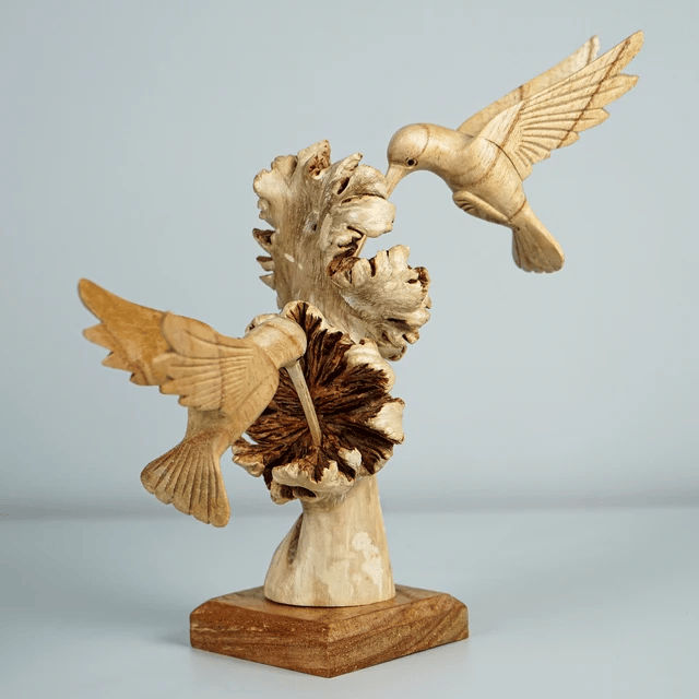 BowLift | Hummingbird Feeding on a Flower, Handmade Sculpture