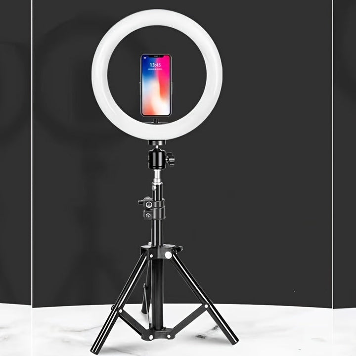 BowLift | 10-Inch LED Ring Light with Adjustable Stand and Phone Holder - Ideal for Makeup, Photography, and Vlogging