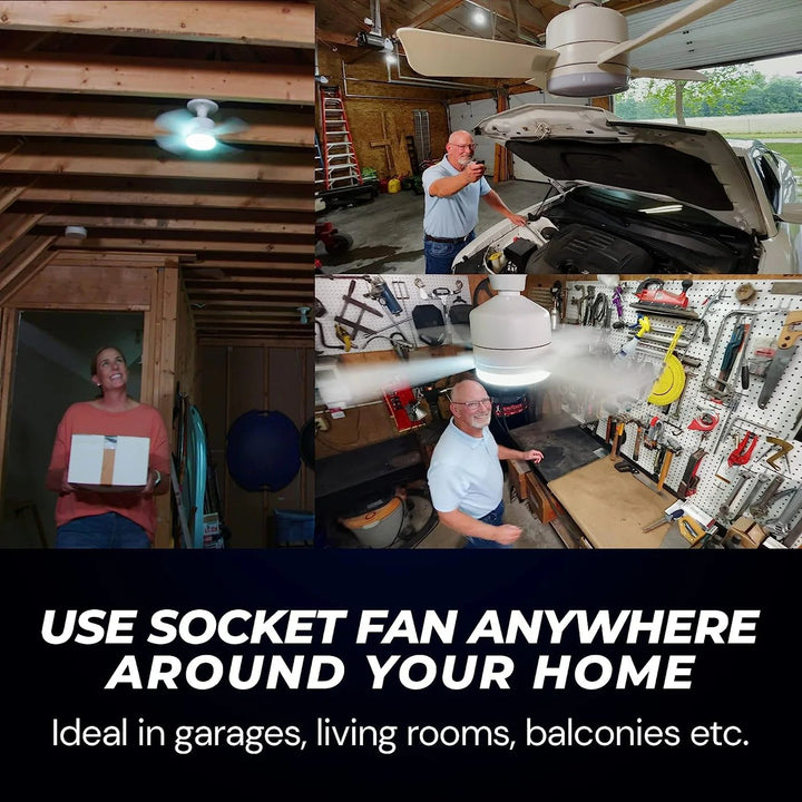 BowLift | LuxeBreeze Portable Ceiling Fan & Light | Elegant 2-in-1 solution with remote control for comfort and style