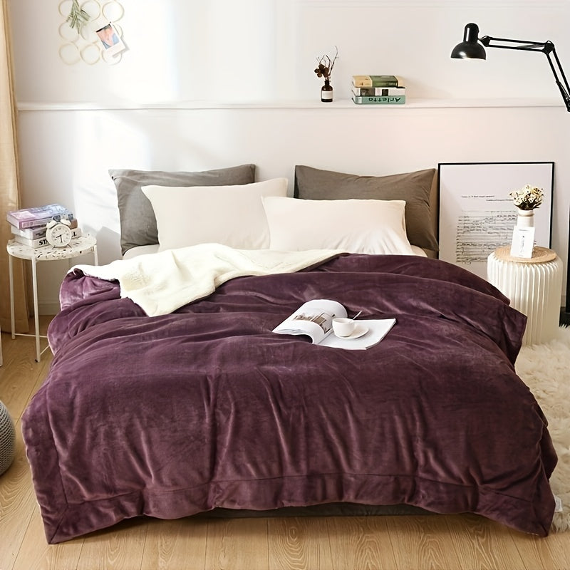 LuxeFlannel – Double-sided Sherpa Blanket for Ultimate Comfort Bowlift