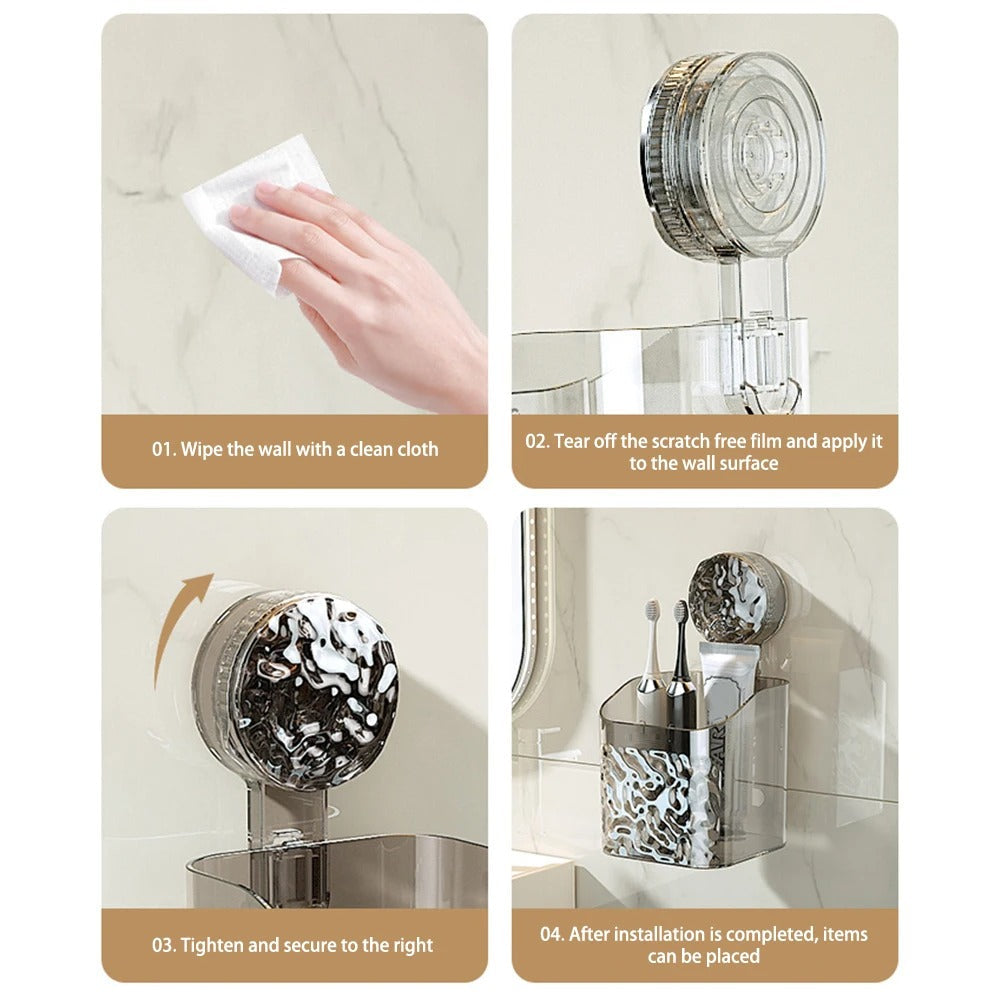 Practical wall shelf | Drill-free storage in the bathroom | Bowlift
