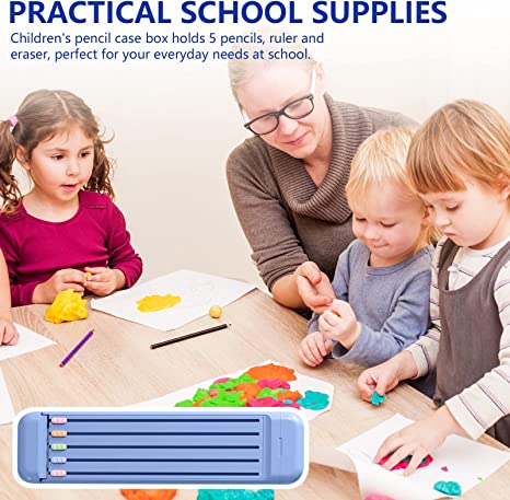 BowLift | Multifunctional Pencil Case for Kids with 5pcs Pencils2B, Eraser and Ruler