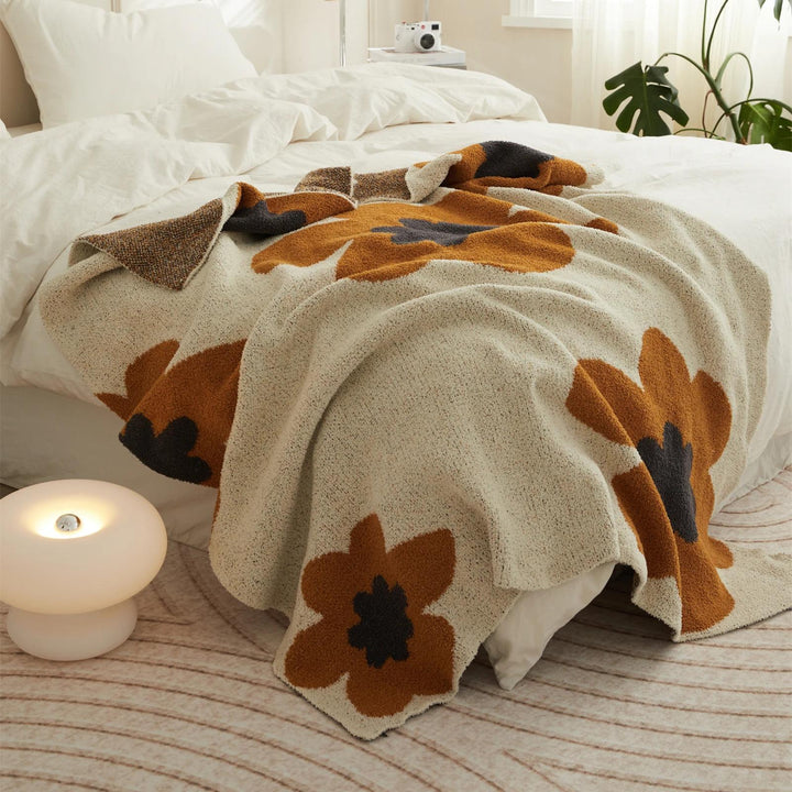 BowLift | Cozy Floral Knitted Throw Blanket