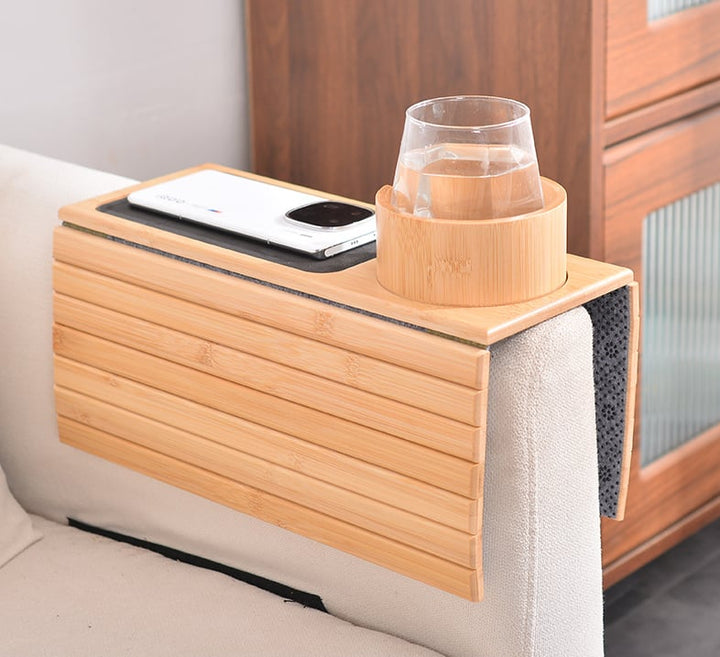 BowLift | BambooSip – Elegant Couch Cup Holder