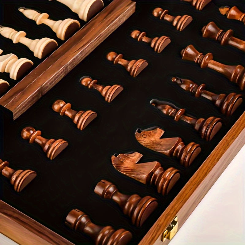 BowLift | ClassicWood Wooden Chess Set - Perfect for Home and On the Go