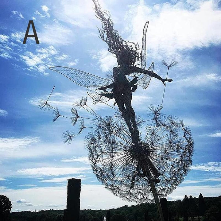BowLift | Dancing Fairy Statue Steel Garden