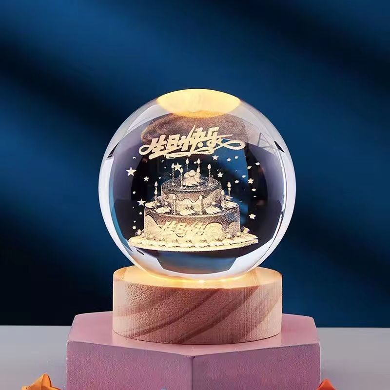 3D Crystal Ball Night Lamp Bowlift
