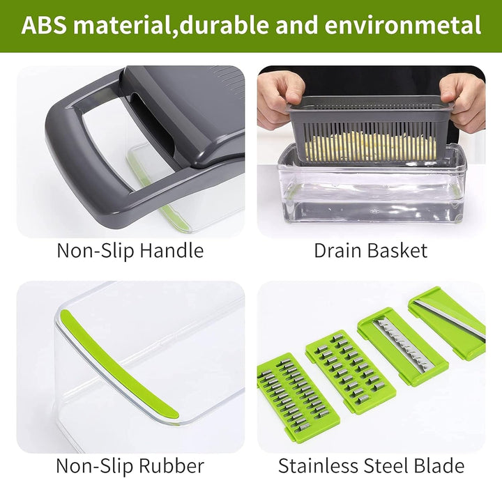 13-in-1-Vegetable-Slicer | Faster-when-Cooking | Bowlift