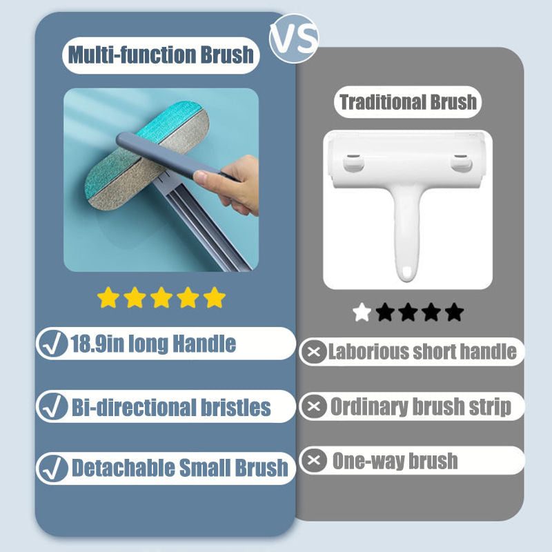 Double-sided Window Screen Cleaning Brush Glass Wiper, Multi-function Pet Hair Lint Remover | Bowlift