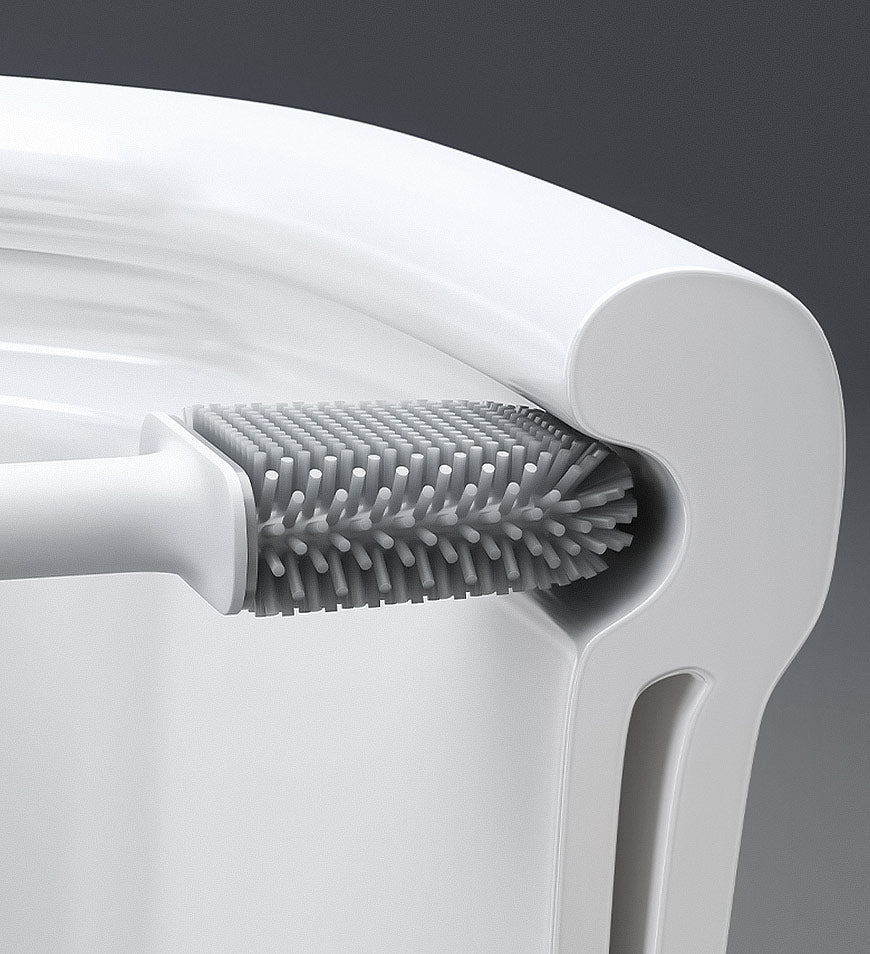 SiliClean – Antibacterial Wall Toilet Brush with Silicone Bowlift
