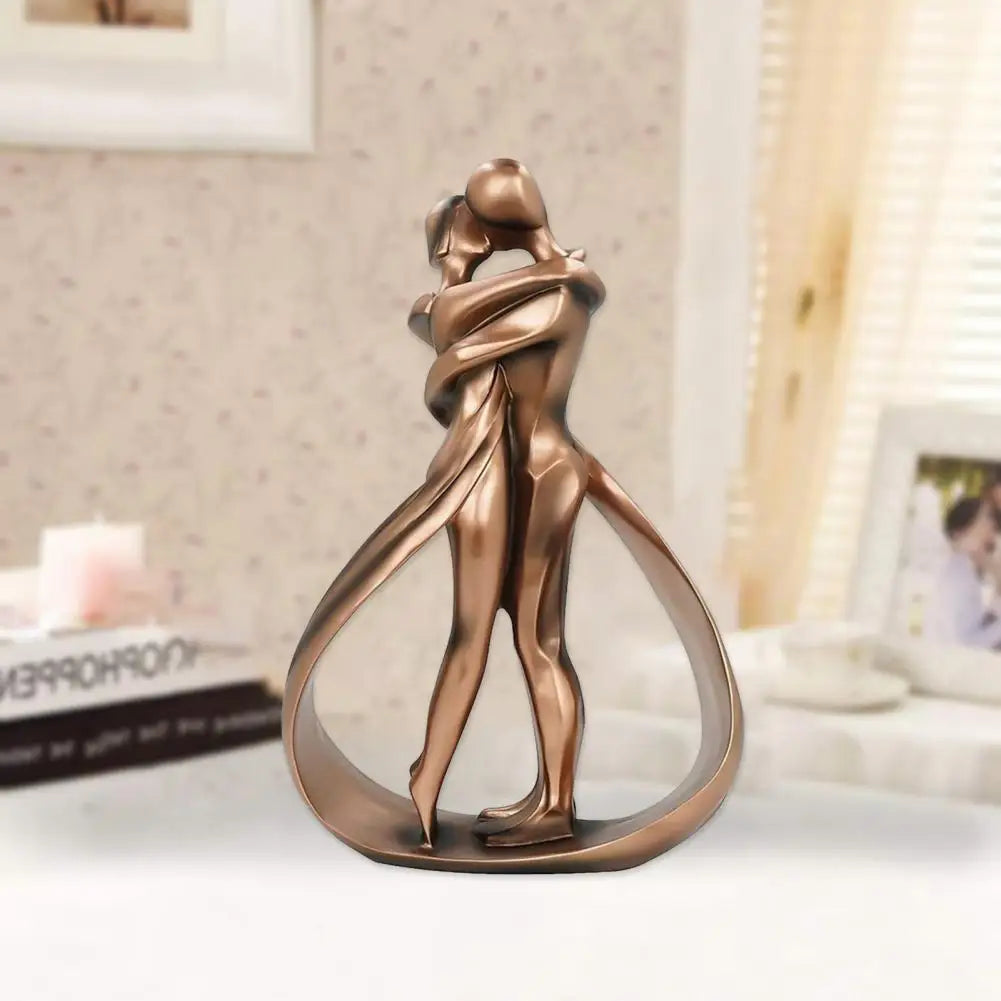 BowLift | Sentura Deco Sculpture Embracing Figures | Symbol of Love & Connection | Handmade Look | Resin