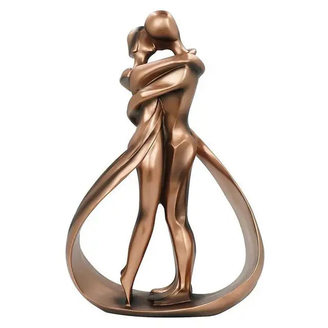 BowLift | Sentura Deco Sculpture Embracing Figures | Symbol of Love & Connection | Handmade Look | Resin