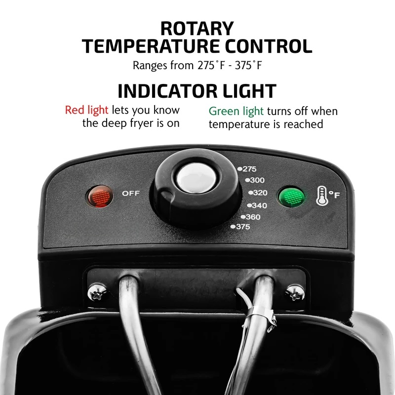 BowLift | 2L Electric Deep Fryer with Adjustable Temperature Control