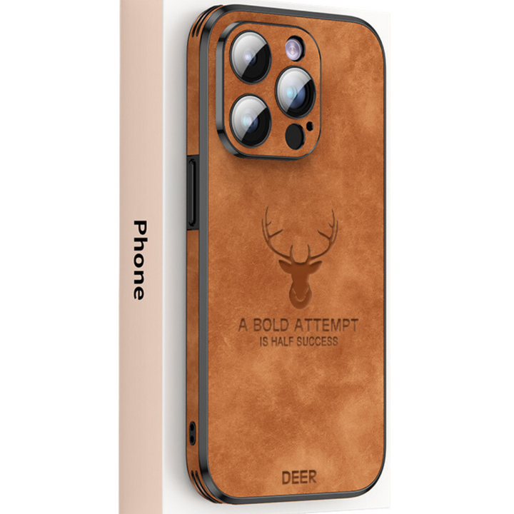 BowLift | Deer - Luxury Leather iPhone Case with Stylish Design and Shockproof Protection