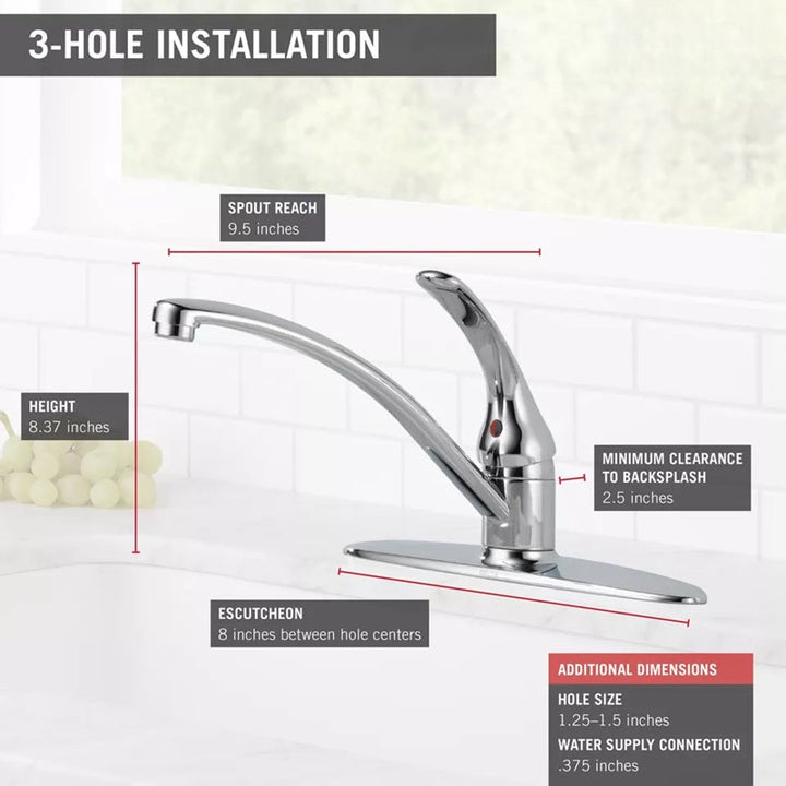 BowLift | Single-Handle Kitchen Faucet with 360-Degree Swivel