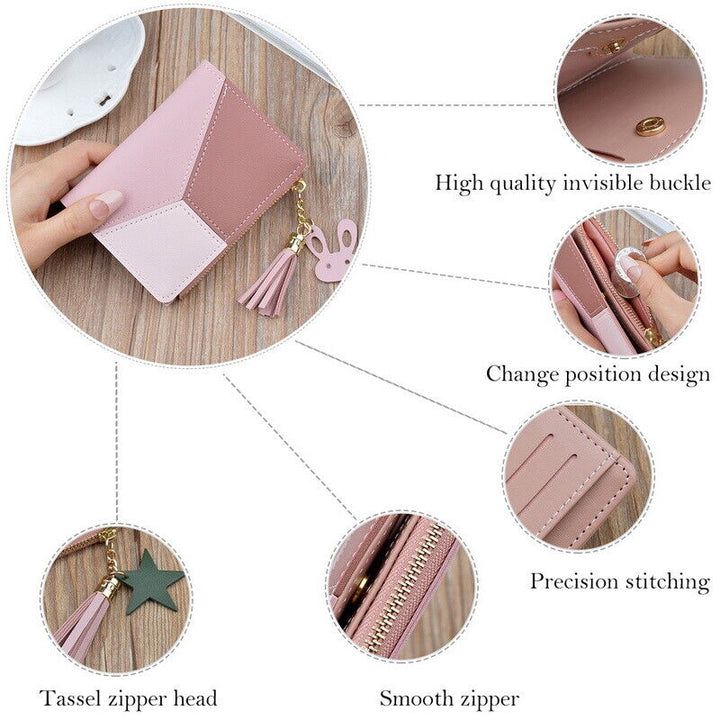 Mini Wallet with Trendy Tassel Bowlift