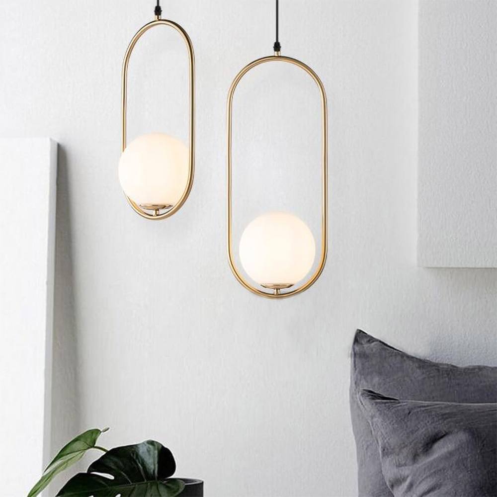 BowLift | Elegant Pendant Light | Hanging Lamp Brass 15 cm Metal
