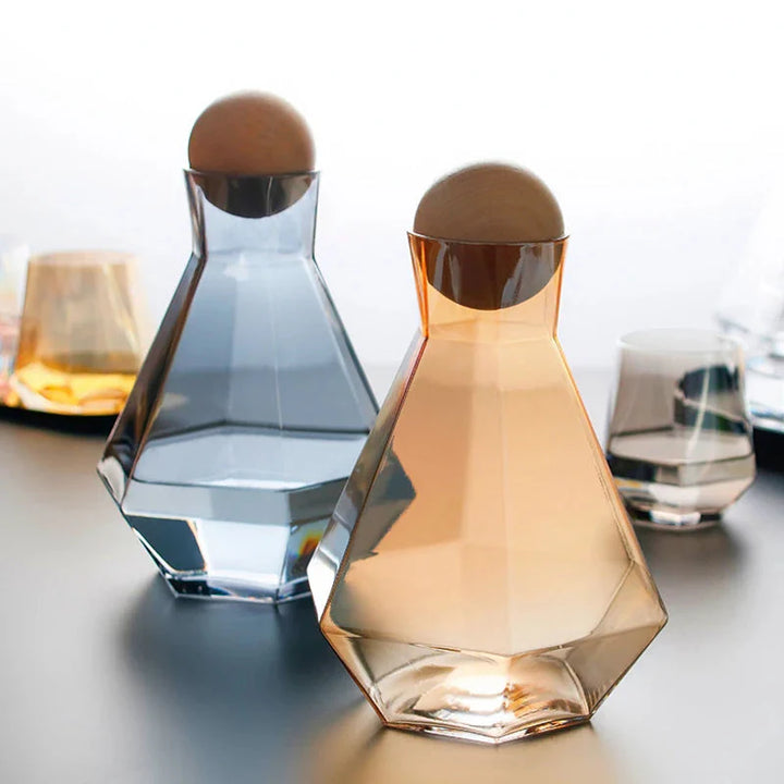 Diamond Type Glass Water Bottle Pitcher Drinkware Creative Drinkware | Bowlift