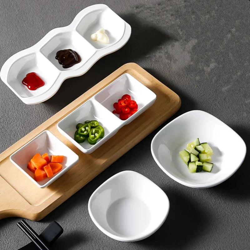 Dipping Saucer Multi-grid Dish Plate Kitchen Dressing Dishes | Bowlift