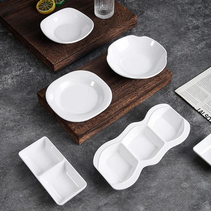 Dipping Saucer Multi-grid Dish Plate Kitchen Dressing Dishes | Bowlift