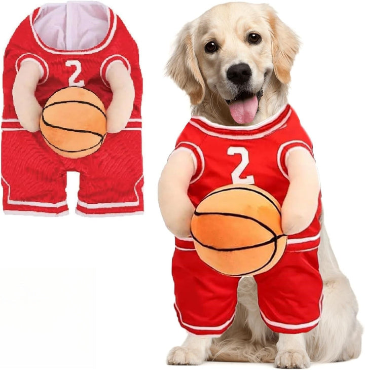 BowLift | PawChic Luxe Dog Basketball Set | Stylish outfit with matching ball for active pups