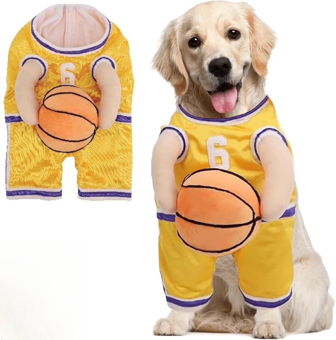 BowLift | PawChic Luxe Dog Basketball Set | Stylish outfit with matching ball for active pups