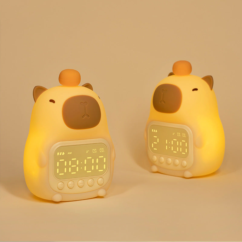 Cute Capybara Night Light LED – Children's Alarm Clock & Night Lamp for Bedroom | Bowlift