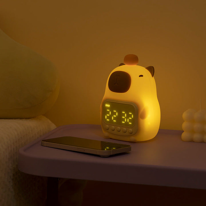 Cute Capybara Night Light LED – Children's Alarm Clock & Night Lamp for Bedroom | Bowlift