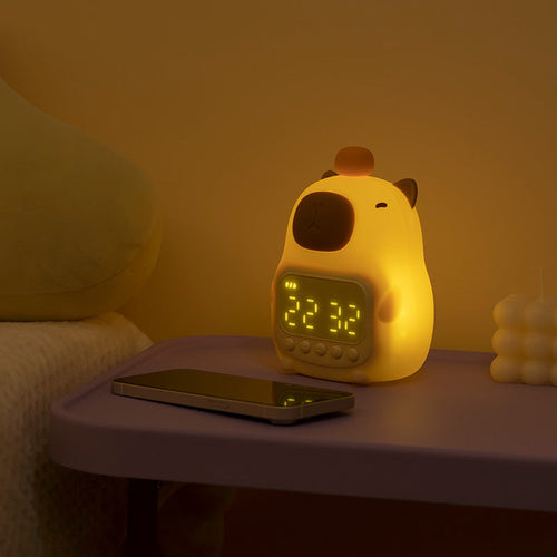 Cute Capybara Night Light LED – Children's Alarm Clock & Night Lamp for Bedroom | Bowlift