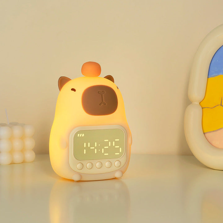 Cute Capybara Night Light LED – Children's Alarm Clock & Night Lamp for Bedroom | Bowlift
